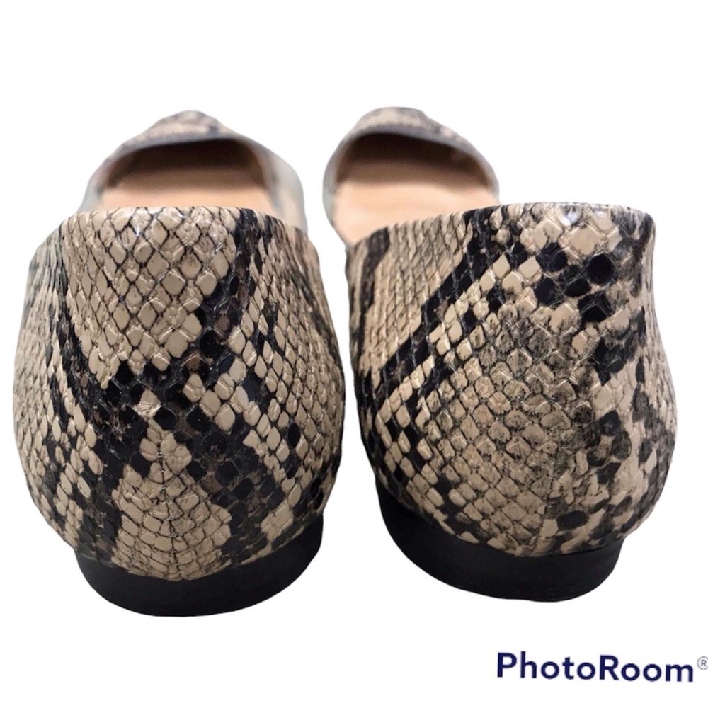 Zara Basic Snake Print Clear Panel D'Orsay Flats - Picture 5 of 9